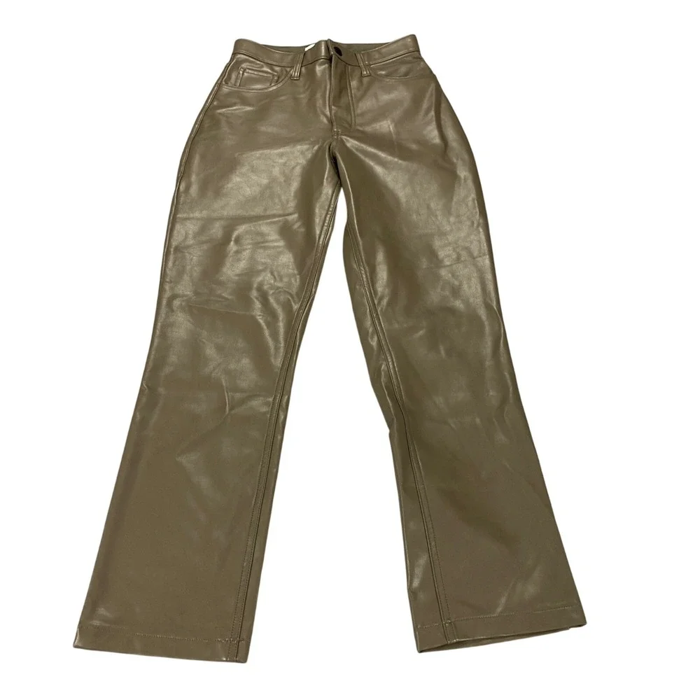 Abercrombie &‎ Fitch Curve Love 90s Straight Ultra High Rise Vegan Pants 25
